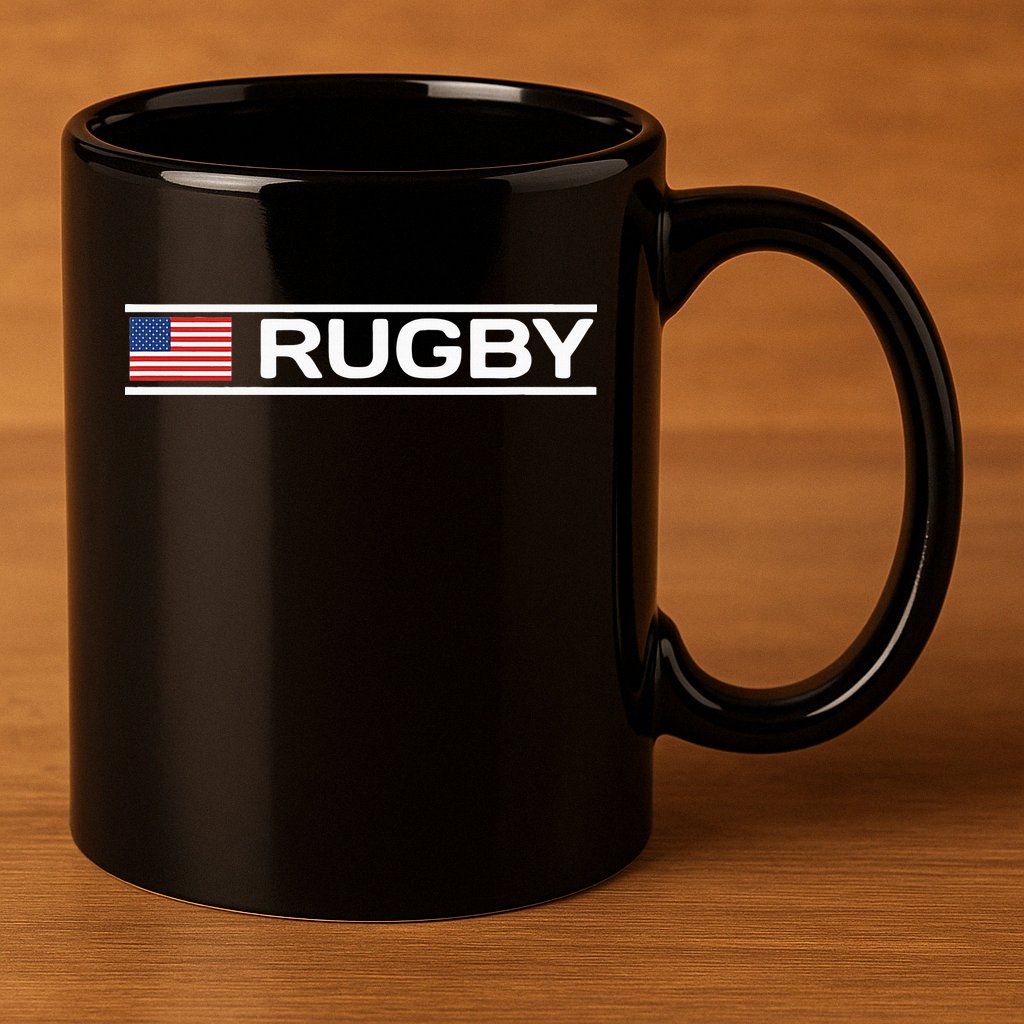 Usa Flag Rugby 11oz C Handle Ceramic Mug