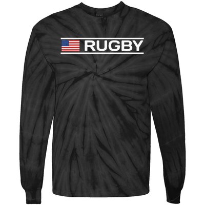 Usa Flag Rugby Tie-Dye Long Sleeve Shirt