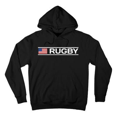 Usa Flag Rugby Tall Hoodie