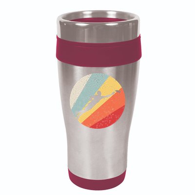 Ultimate Frisbee Retro Distressed 16oz Travel Tumbler