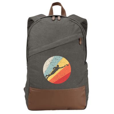 Ultimate Frisbee Retro Distressed Cotton Canvas Backpack