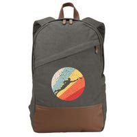 Ultimate Frisbee Retro Distressed Cotton Canvas Backpack