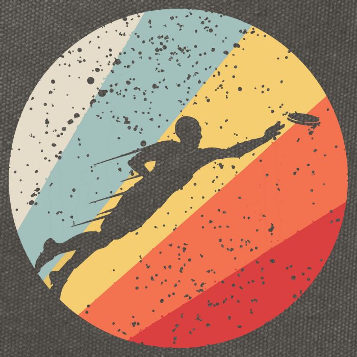 Ultimate Frisbee Retro Distressed Cotton Canvas Backpack