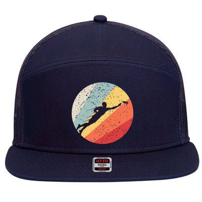Ultimate Frisbee Retro Distressed 7 Panel Mesh Trucker Snapback Hat