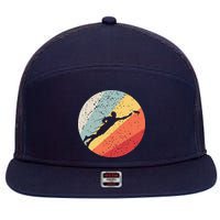Ultimate Frisbee Retro Distressed 7 Panel Mesh Trucker Snapback Hat