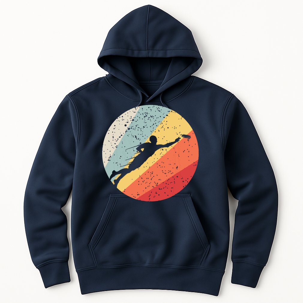 Ultimate Frisbee Retro Distressed Hoodie