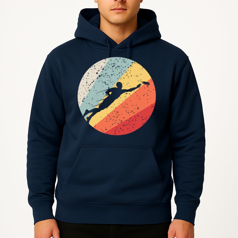 Ultimate Frisbee Retro Distressed Hoodie