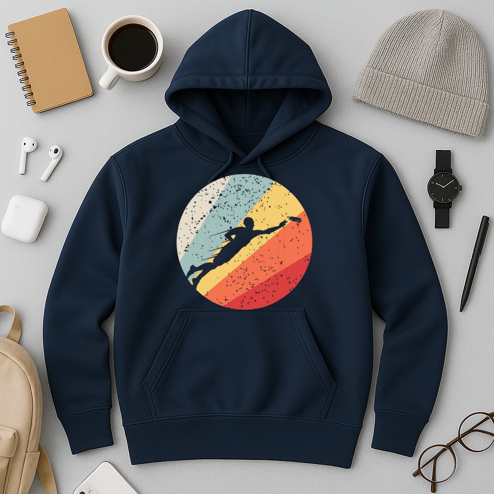 Ultimate Frisbee Retro Distressed Hoodie