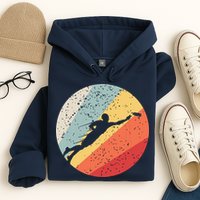 Ultimate Frisbee Retro Distressed Hoodie