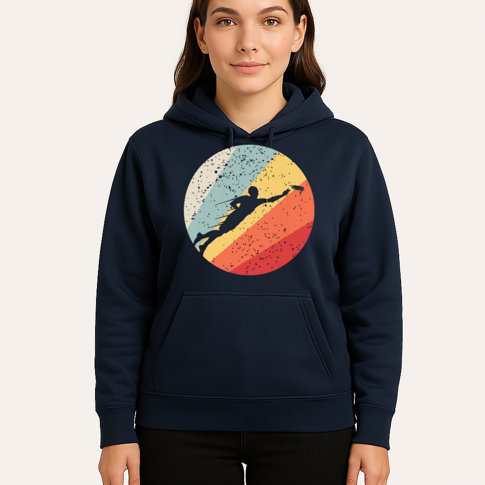 Ultimate Frisbee Retro Distressed Hoodie