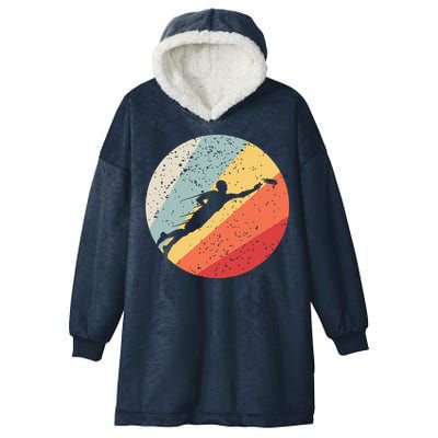 Ultimate Frisbee Retro Distressed Hooded Wearable Blanket