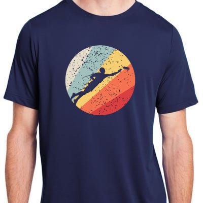 Ultimate Frisbee Retro Distressed Adult ChromaSoft Performance T-Shirt