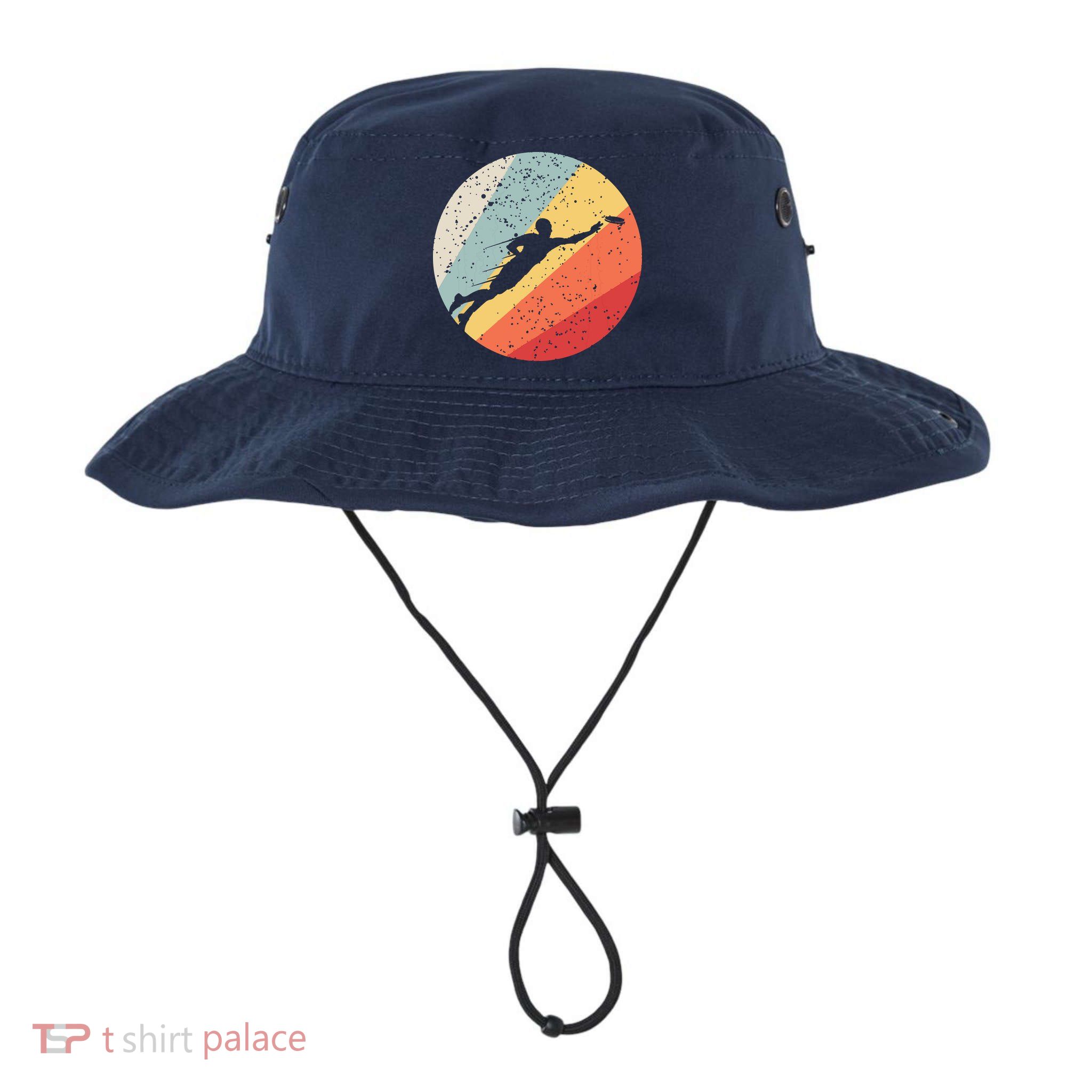 Ultimate Frisbee Retro Distressed Bucket Hat