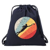 Ultimate Frisbee Retro Distressed Drawstring Bag
