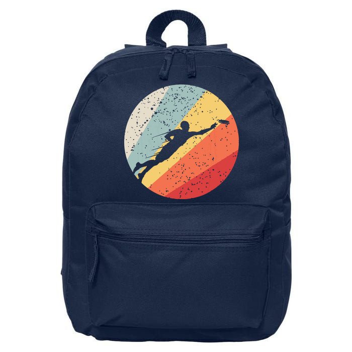 Ultimate Frisbee Retro Distressed 16 in Basic Backpack