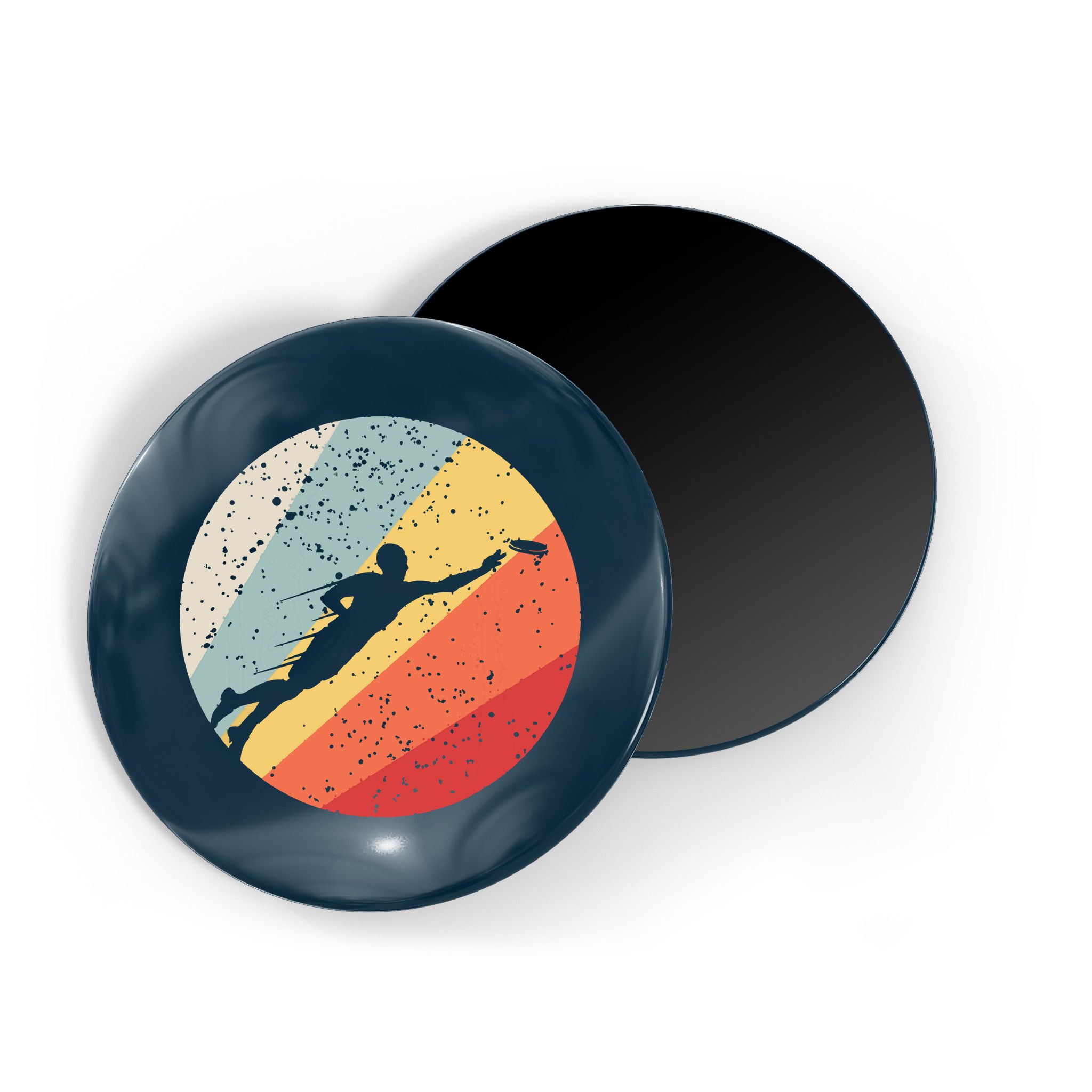 Ultimate Frisbee Retro Distressed Magnet