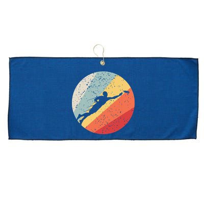 Ultimate Frisbee Retro Distressed Large Microfiber Waffle Golf Towel