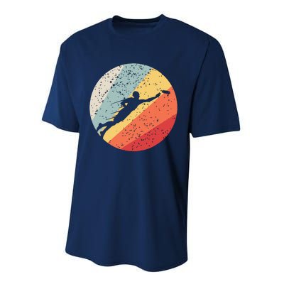 Ultimate Frisbee Retro Distressed Performance Sprint T-Shirt