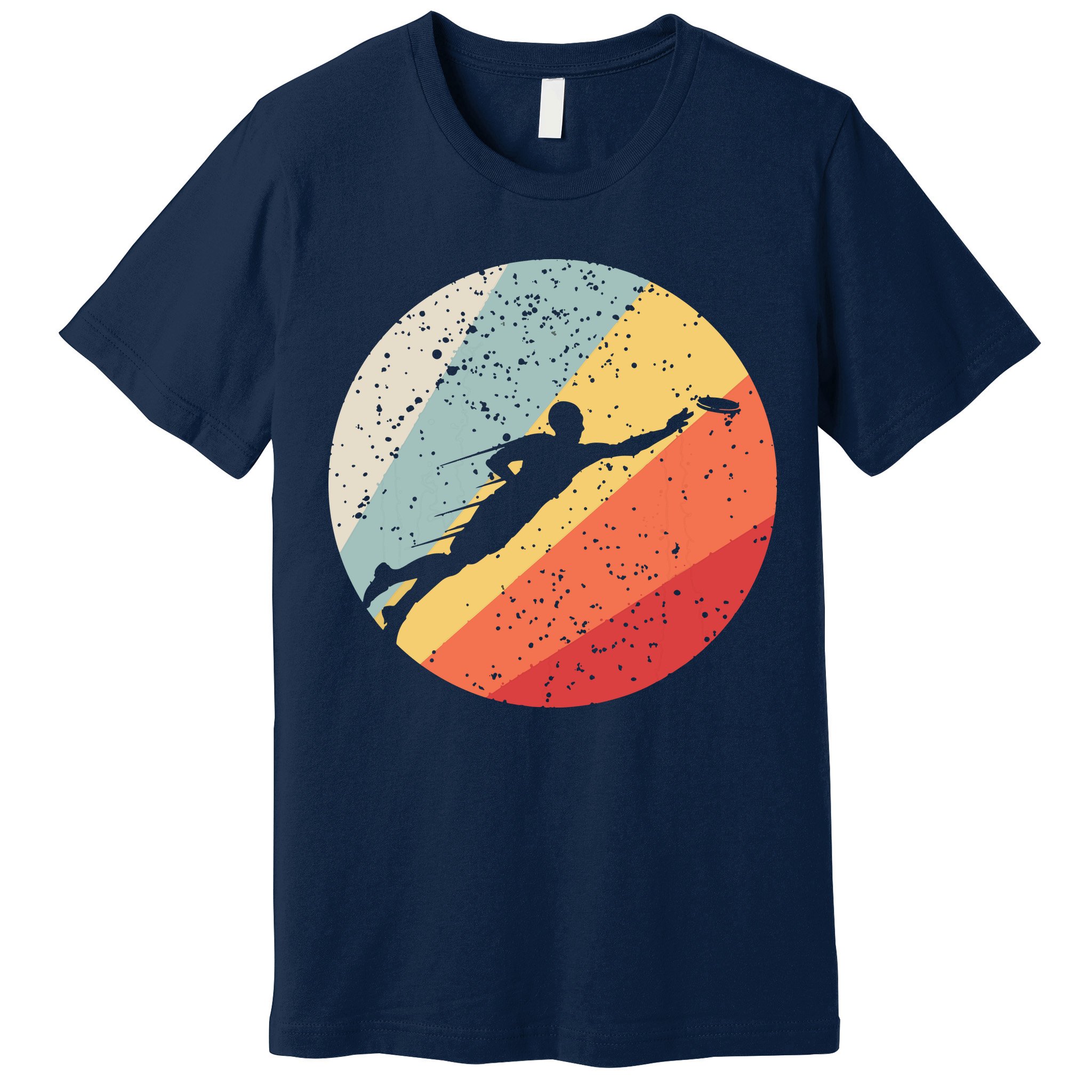 Ultimate Frisbee Retro Distressed Premium T-Shirt
