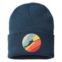 Ultimate Frisbee Retro Distressed Sustainable Knit Beanie