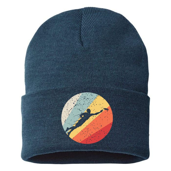 Ultimate Frisbee Retro Distressed Sustainable Knit Beanie