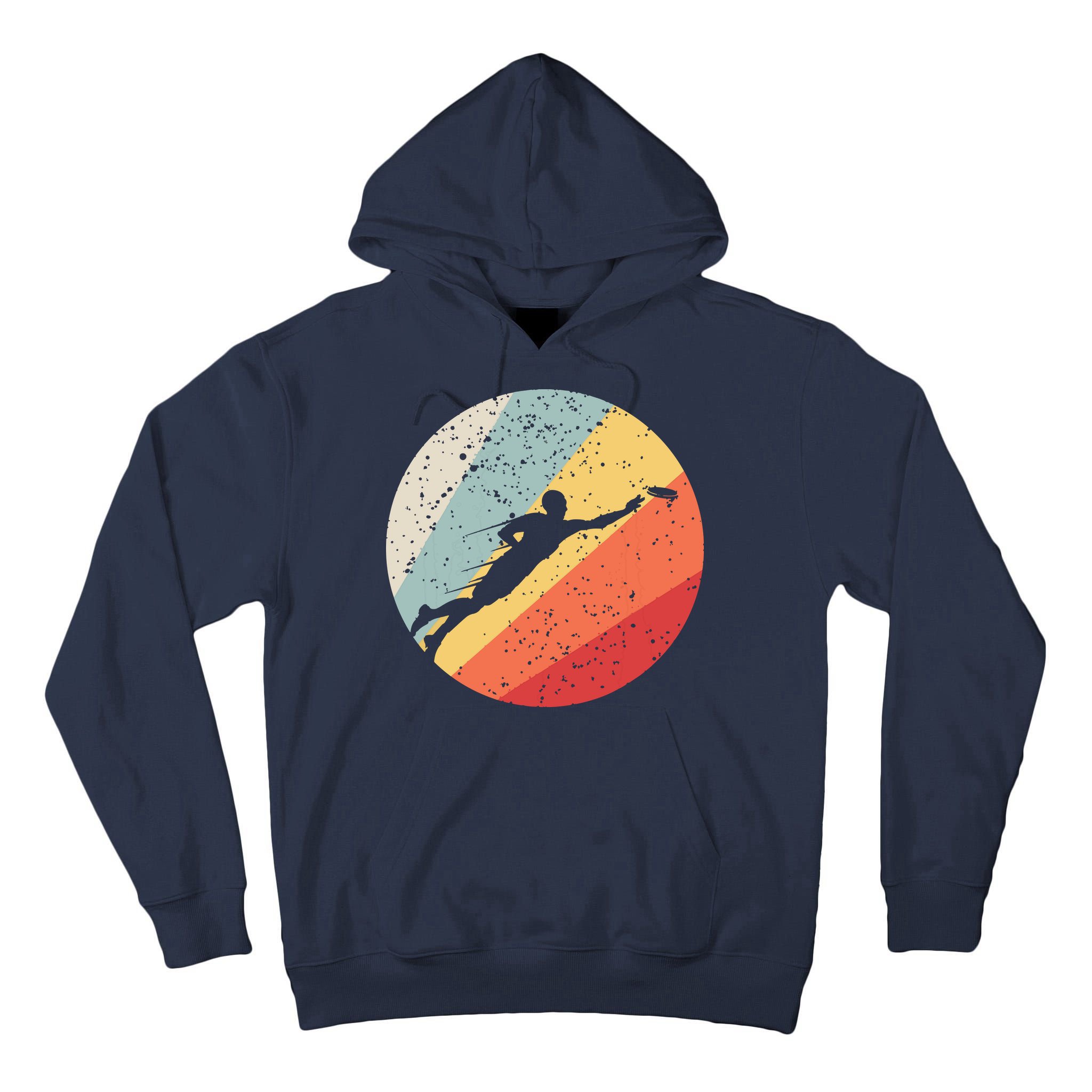 Ultimate Frisbee Retro Distressed Tall Hoodie