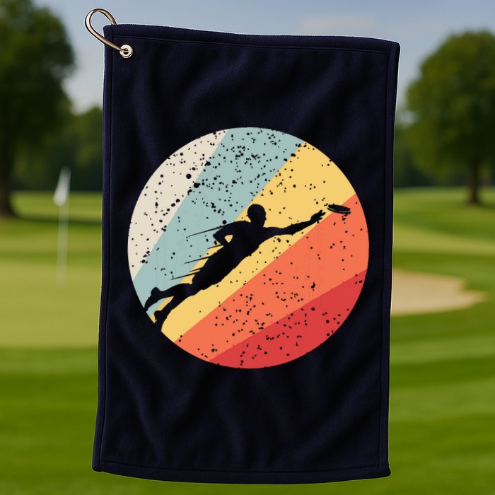 Ultimate Frisbee Retro Distressed Golf Towel