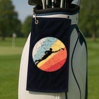 Ultimate Frisbee Retro Distressed Golf Towel