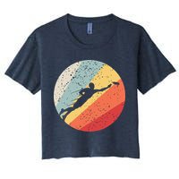 Ultimate Frisbee Retro Distressed Crop Top