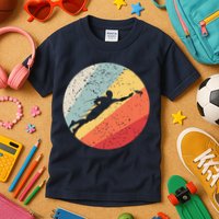 Ultimate Frisbee Retro Distressed Kids T-Shirt