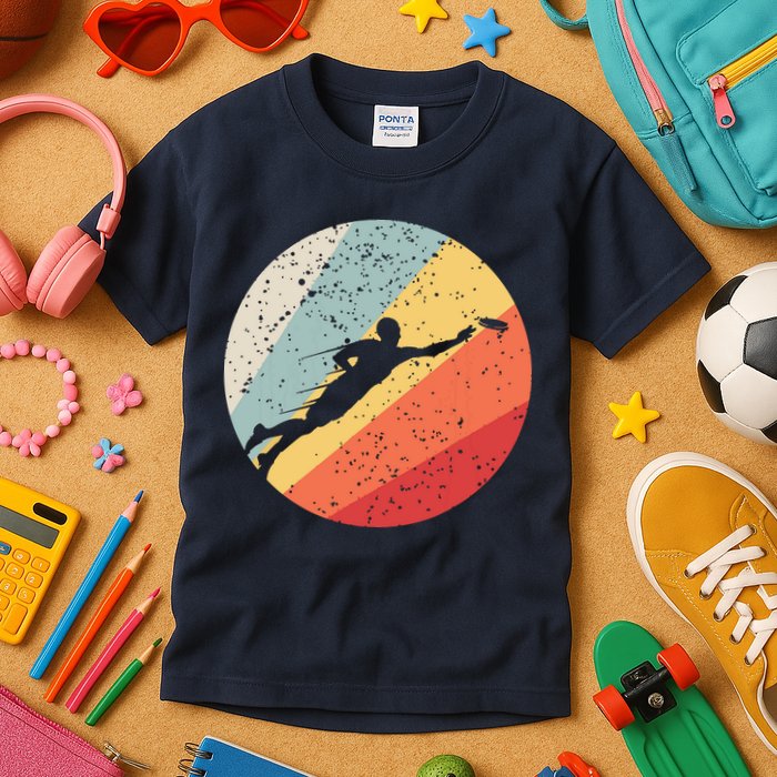 Ultimate Frisbee Retro Distressed Kids T-Shirt