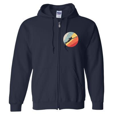 Ultimate Frisbee Retro Distressed Full Zip Hoodie