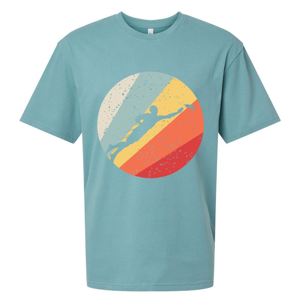 Ultimate Frisbee Retro Distressed Sueded Cloud Jersey T-Shirt