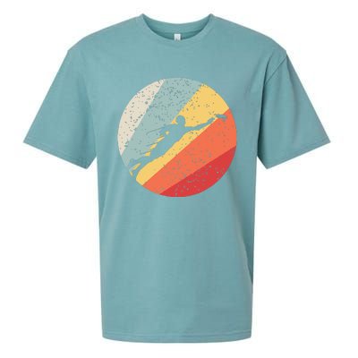 Ultimate Frisbee Retro Distressed Sueded Cloud Jersey T-Shirt