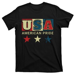 Usa Flag Red White Blue Patriotic American Pride T-Shirt