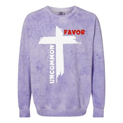 Uncommon Favor Religious Christian Believer Colorblast Crewneck Sweatshirt