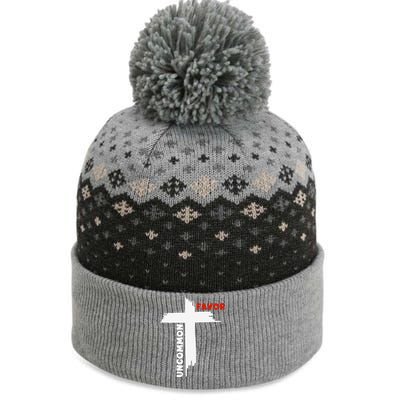 Uncommon Favor Religious Christian Believer The Baniff Cuffed Pom Beanie