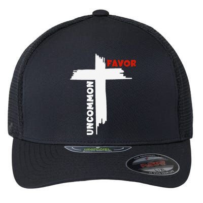 Uncommon Favor Religious Christian Believer Flexfit Unipanel Trucker Cap