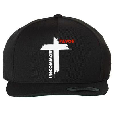 Uncommon Favor Religious Christian Believer Wool Snapback Cap