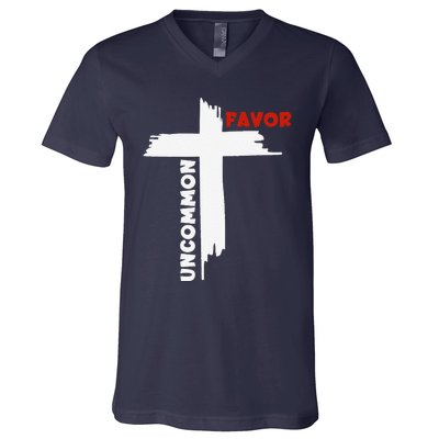 Uncommon Favor Religious Christian Believer V-Neck T-Shirt