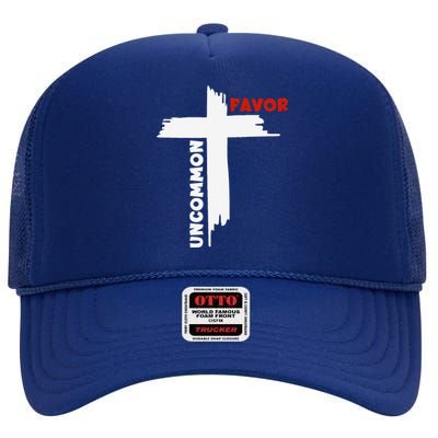 Uncommon Favor Religious Christian Believer High Crown Mesh Back Trucker Hat