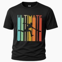 Ultimate Frisbee Retro Player Women Flying Disc Throwing Cooling Performance Crew T-Shirt