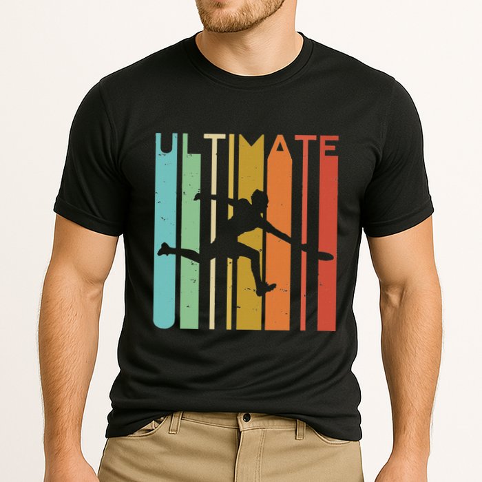 Ultimate Frisbee Retro Player Women Flying Disc Throwing Cooling Performance Crew T-Shirt