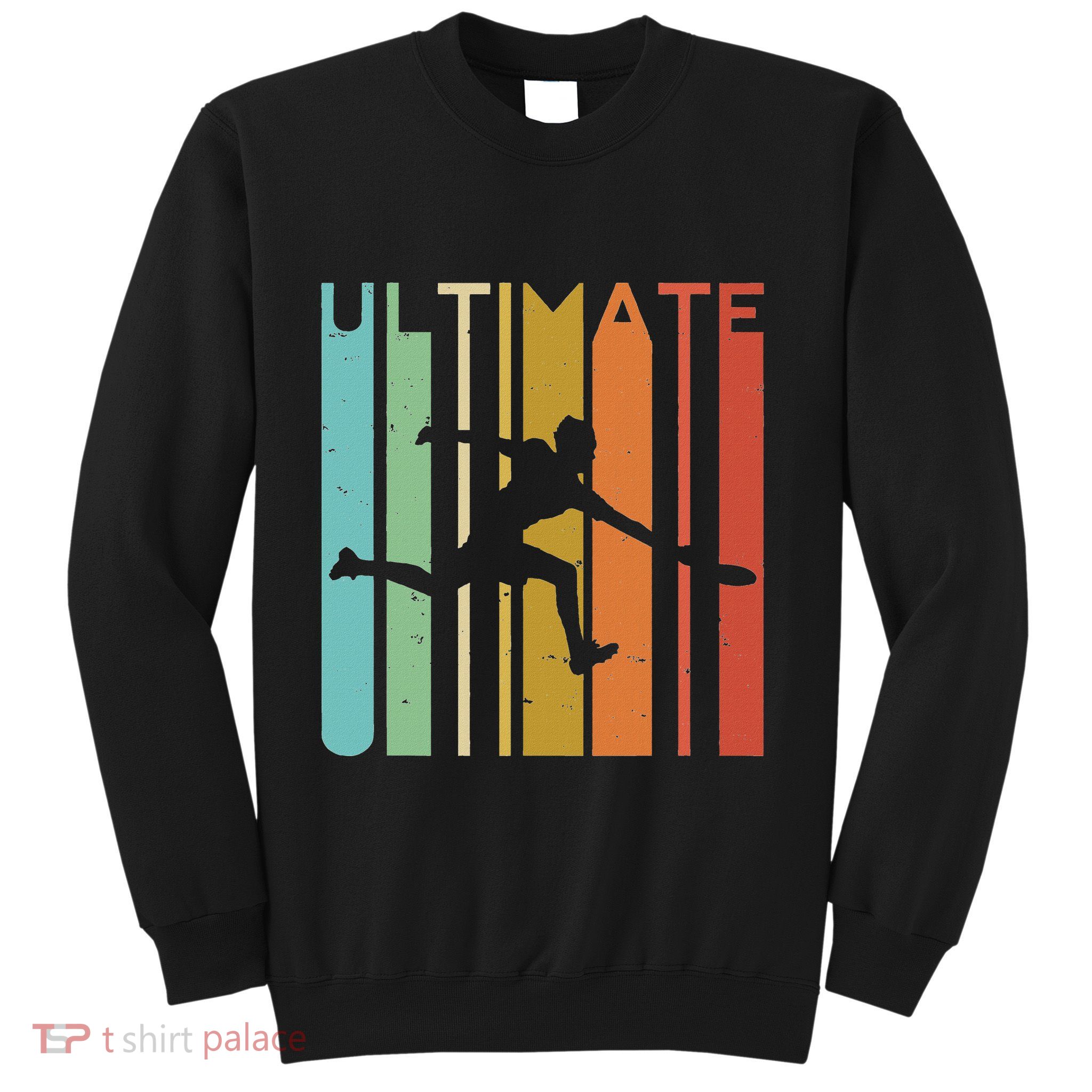 Ultimate Frisbee Retro Player Women Flying Disc Throwing Sweatshirt