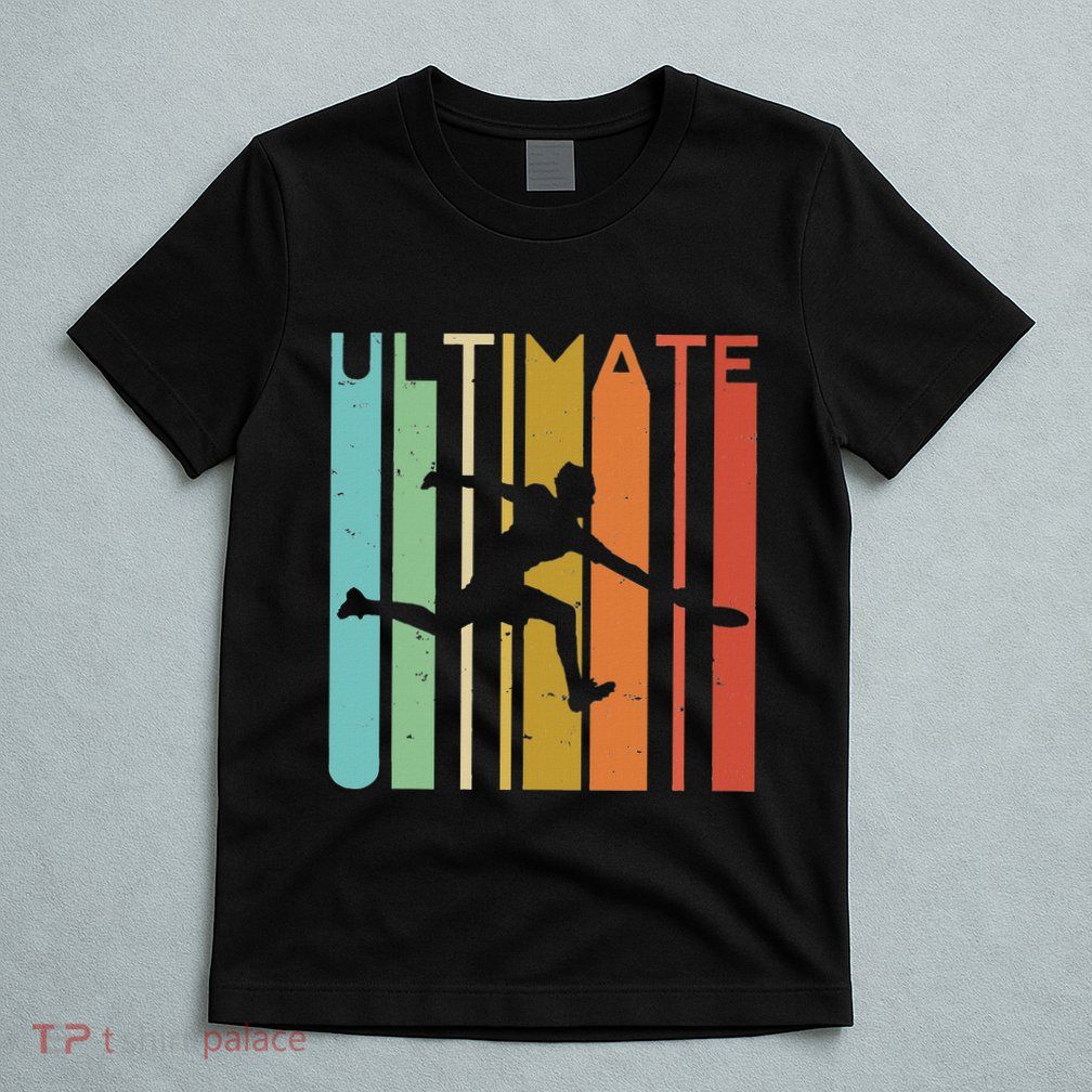 Ultimate Frisbee Retro Player Women Flying Disc Throwing T-Shirt