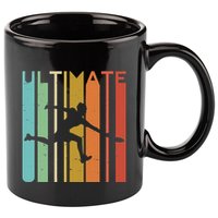 Ultimate Frisbee Retro Player Women Flying Disc Throwing 11oz C Handle Ceramic Mug