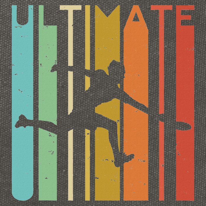 Ultimate Frisbee Retro Player Women Flying Disc Throwing Cotton Canvas Backpack