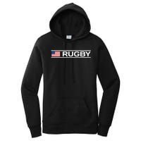 USA Flag Rugby Women's Pullover Hoodie