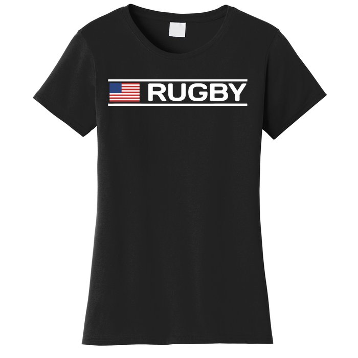 USA Flag Rugby Women's T-Shirt