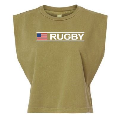 USA Flag Rugby Garment-Dyed Women's Muscle Tee